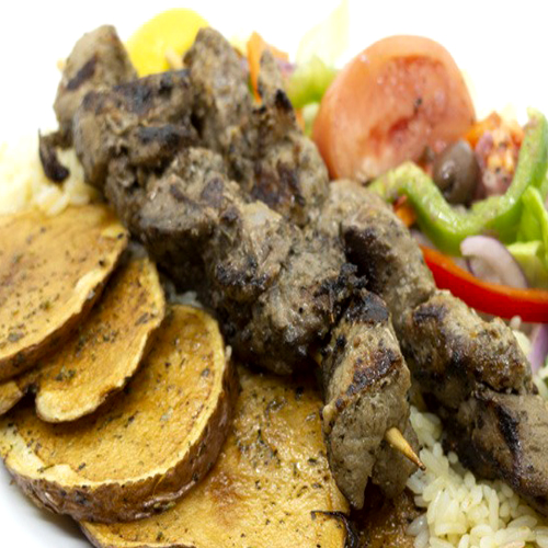 Lamb Souvlaki (Double Skewer)