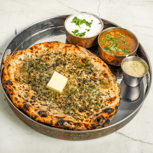 Amritsari Kulcha (Stuffed Potato Naan)