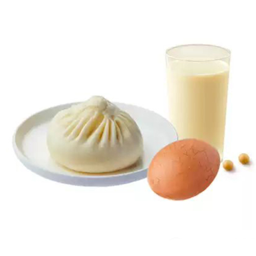 Fresh Meat and Chives Buns, Eggs & Soy Milk