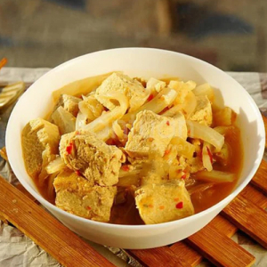 Stewed Frozen Tofu Vermicelli with Cabbage