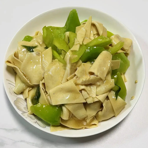 Dried Bean Curd with Bell Peppers
