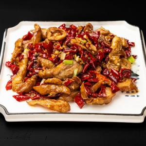 72. Deep-Fried Pork Intestines with Hot Pepper 辣子肥肠