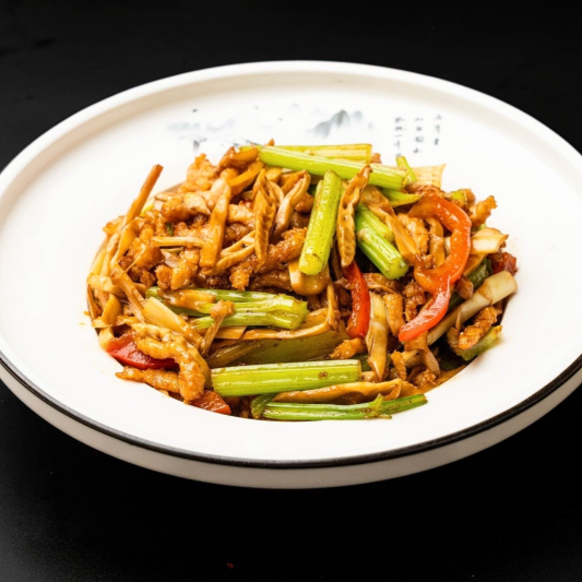 91. Stir-Fried Pork with Bamboo Shoot 笋尖肉丝