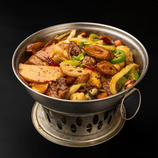 D3. Pork Intestines in Dry Hot Pot 干锅肥肠