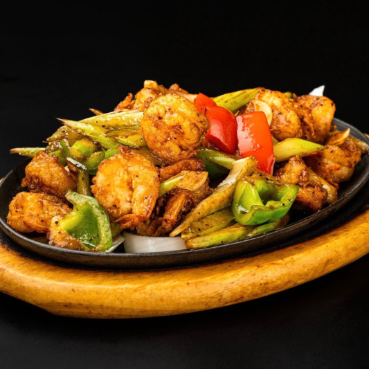 58. Shrimp Sizzling Plate 铁板虾球