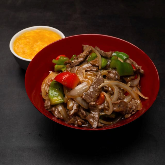 Black Pepper Beef over Rice 黑椒牛柳盖饭