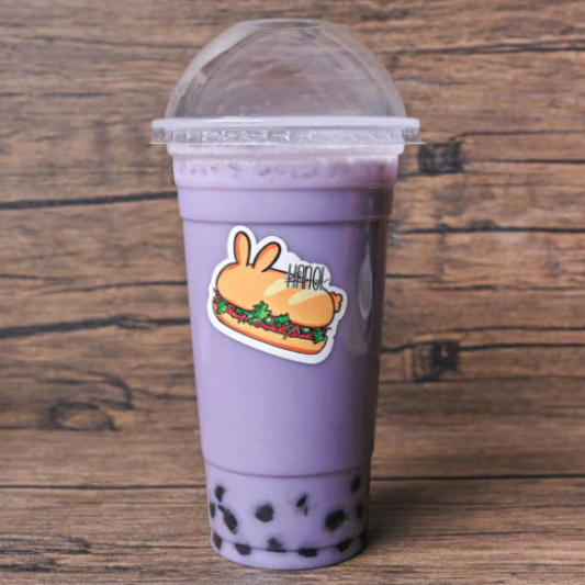 Th&eacute; au lait taro avec perle noire / Taro Milk Tea with Black Pearl