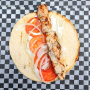 Chicken Souvlaki on a Pita