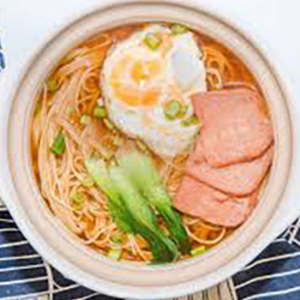 Ham & Egg Noodle in Soup