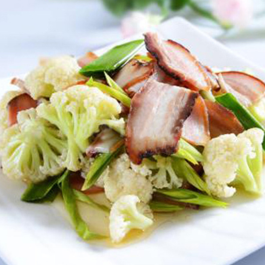 Sauteed Taishan with Broccoli Preserved Meat