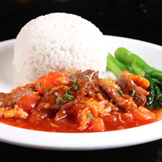 Tomato & Beef on Rice