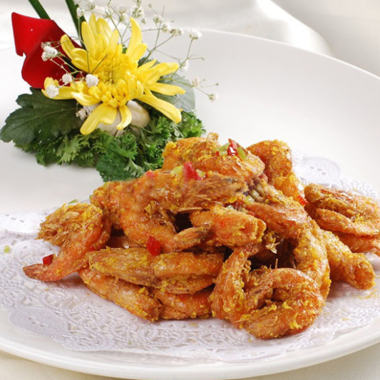 Shrimp with Salted Egg Yolk