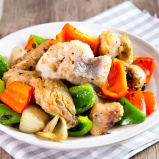 Stir-Fried Cod Fillet with Black Bean Sauce