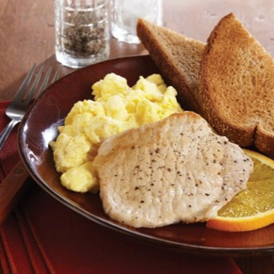 Pan-Fried Pork Chop with Egg & Toast