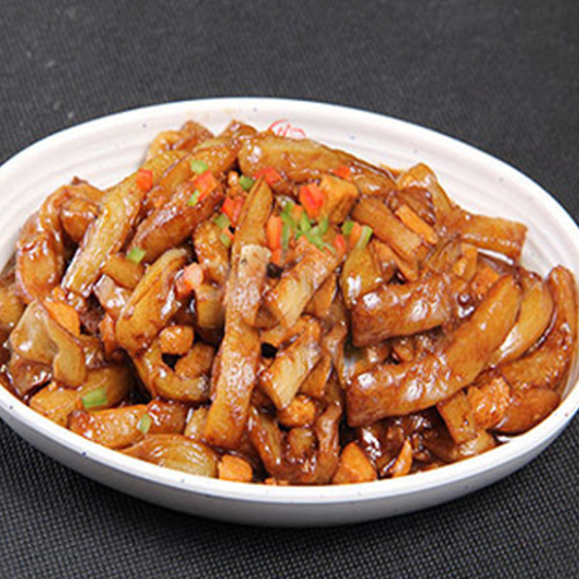 Eggplant & Diced Chicken with Salty Fish