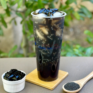 D28. Grass Jelly & Basil Seed Tea (Suong Sao Hat E)