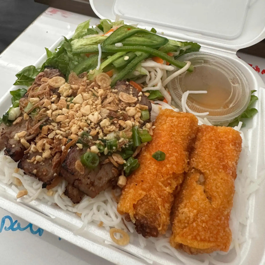 52. Vermicelli Noodles with Grilled Pork & Egg Roll (B&uacute;n Thịt Nướng, Chả Gi&ograve;)