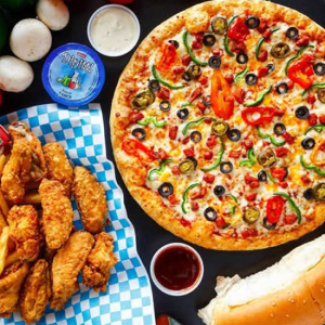 Small Pizza Wings Combo