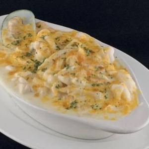 Baked Seafood in Cream Sauce