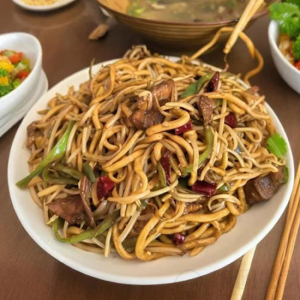 Beck Bean with Beef Chow Mein
