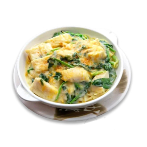 Baked Sole Fillet with Spinach