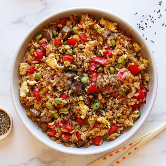 Black Pepper Filet Mignon Cube Fried Rice