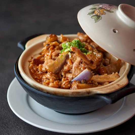 Stir-Fried Eggplant with Chicken Cube