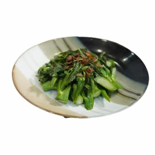 Fried Kale with Dried Minced Halibut