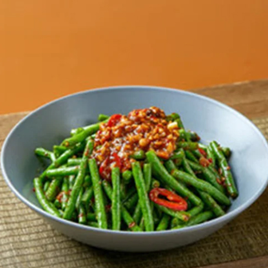 Saut&eacute;ed String Beans with Minced Pork