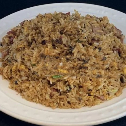 Olive Vegetables with BBQ Pork Fried Rice