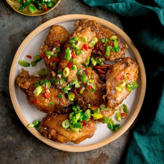 Spicy Pepper Salt Chicken Wings (8 pcs)