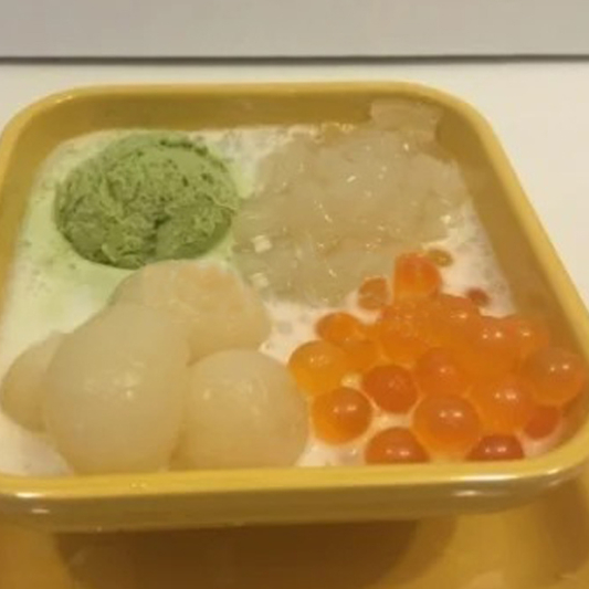 Angry King Longan, Ice Cream, Mango Boba & Sago Soup