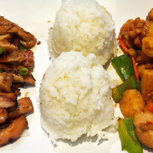3. Chicken Teriyaki & Kung Pao Chicken (Spicy)