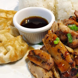 7. Chicken Teriyaki & Gyoza (4 pcs)