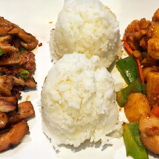 3. Chicken Teriyaki & Kung Pao Chicken (Spicy)