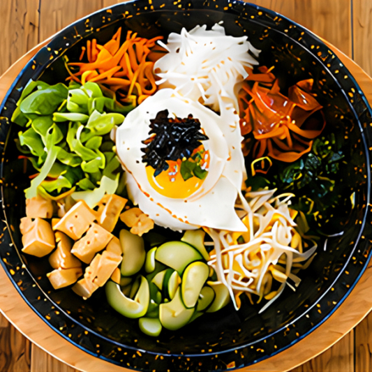 Dolpan Bibimbap & Tofu 돌판 비빔밥 & 두부
