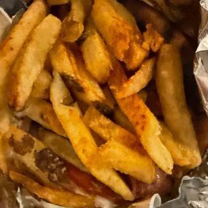 Greek Sausage on a Pita