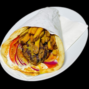 Greek Bifteki on a Pita