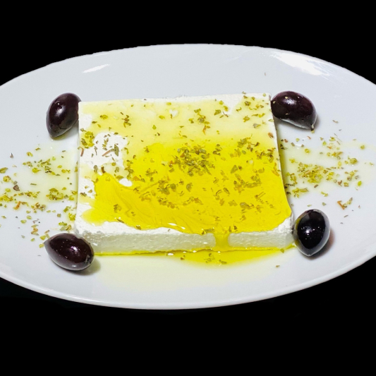 Feta with Olives, Olive Oil & Oregano