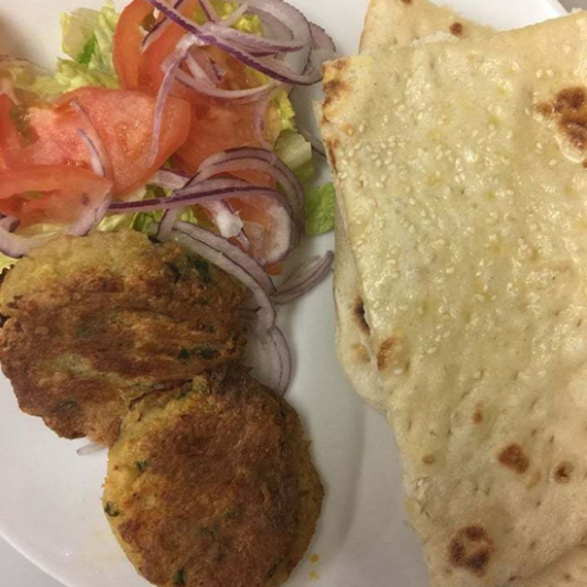 Veggie Kabob (2 pcs) with Naan
