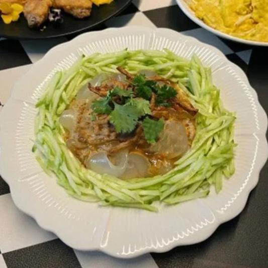 Cucumber Liangpi with Sesame Sauce / 肉丝黄瓜大拉皮