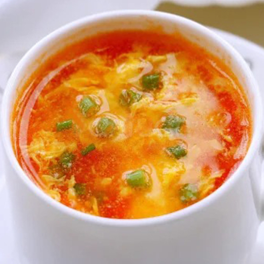 Fried Egg and Tomato Soup / 煎蛋番茄汤