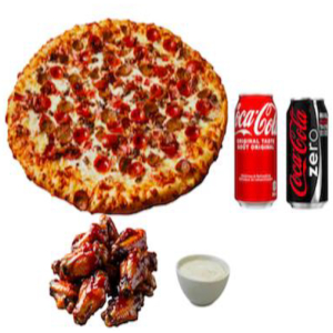 1 Medium Pizza & 10 Wings Combo
