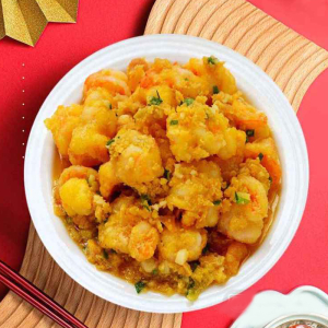 Fried Prawns with Salted Egg Yolk