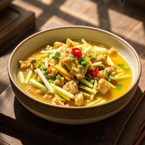 Frog with Bean Sprouts & Chives