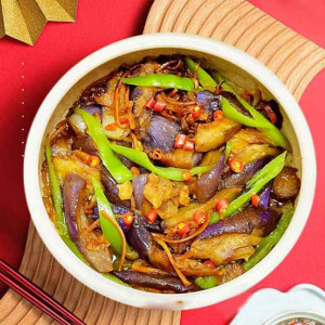 Spicy Eggplant with Fish Pot