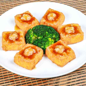 Fried Stuffed Tofu with Shrimp