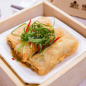 Steamed Bean Curd Skin Roll with Pork