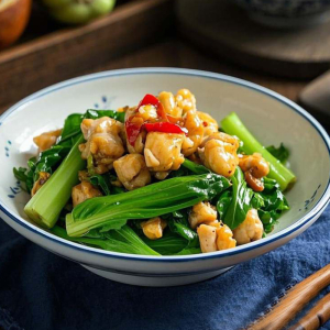 Fried Frog with Chinese Broccoli