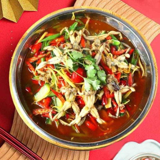 Stir-Fried Frog with Ginger & Scallion